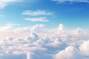 Fototapeta na wymiar Beautiful blue sky with white clouds background
