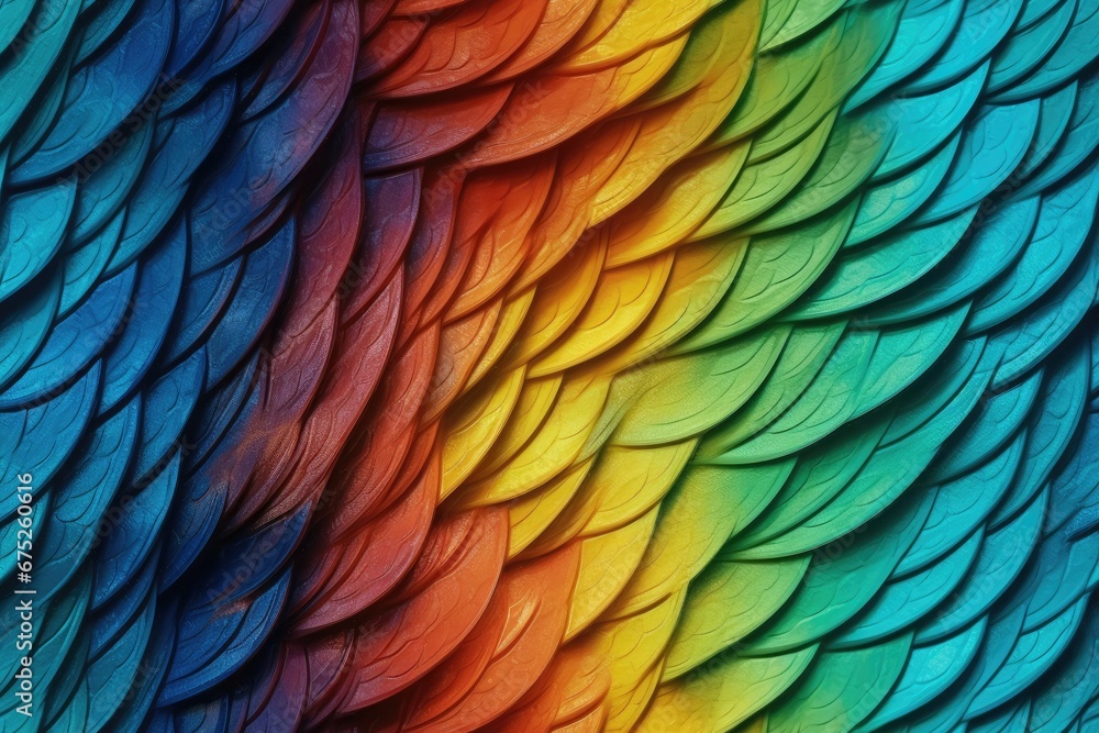 Aufkleber abstract colorful pattern of scales. generative ai