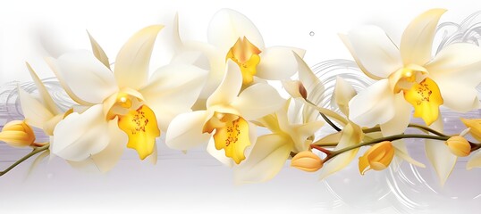 Fototapeta premium yellow flowers isolated on white