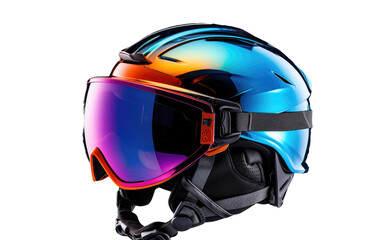 Winter Sports Gear Ski Helmet on Transparent PNG - obrazy, fototapety, plakaty