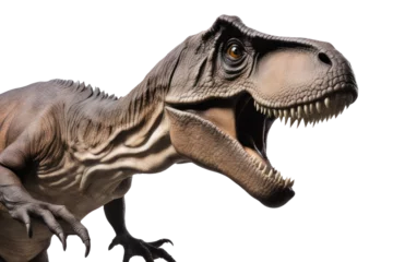 Papier Peint photo Dinosaures a quality stock photograph of a single t rex dino dinosaurus isolated on a white background