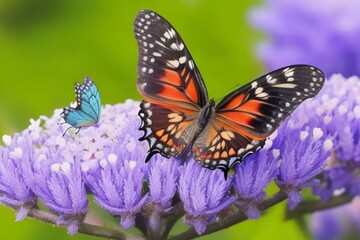 Naklejka premium butterfly on flower