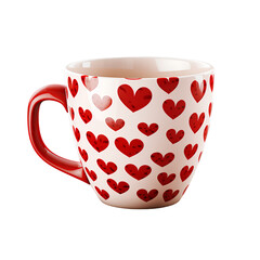 Coffee cup with heart shape for the festival of love on transparent background PNG