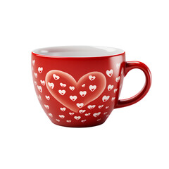 Coffee cup with heart shape for the festival of love on transparent background PNG