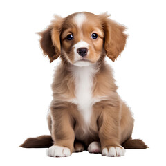Cute puppy on transparent background PNG - obrazy, fototapety, plakaty