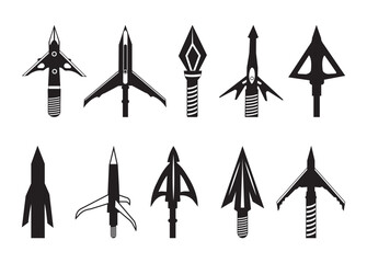 Broadhead Arrow vector bundle, Broadhead Arrow clipart, Broadhead Arrow silhouette.	
 - obrazy, fototapety, plakaty