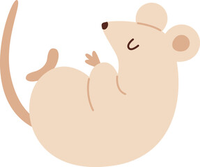 Cute Autumn Sleepy Mouse