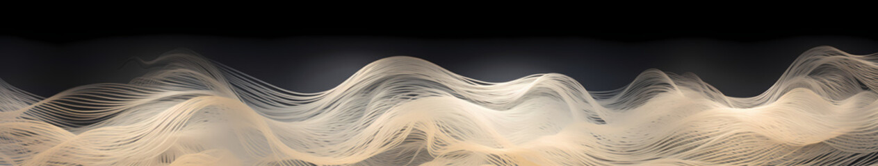 A tapestry of woven light fibers, creating an optical illusion of depth and motion