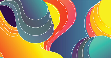 Abstract liquid wave background with colorful background