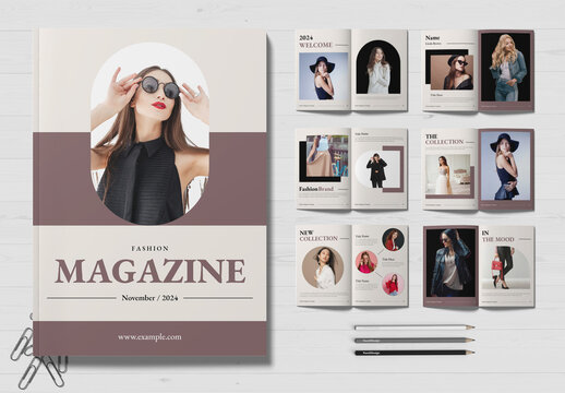 Fashion Magazine Template 16 Page