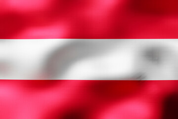 Austria - textile flag - 3d illustration