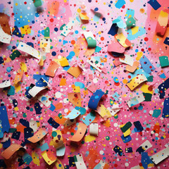 Colorful Confetti Background.
