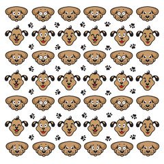 pattern dogs design vector
