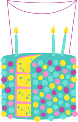Colorful Cute Birthday Cake