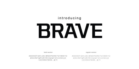 Simple and bold alphabet typography font vector for logo and branding	