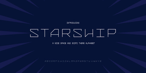 Simple futuristic alphabet typography font vector for logo and branding	