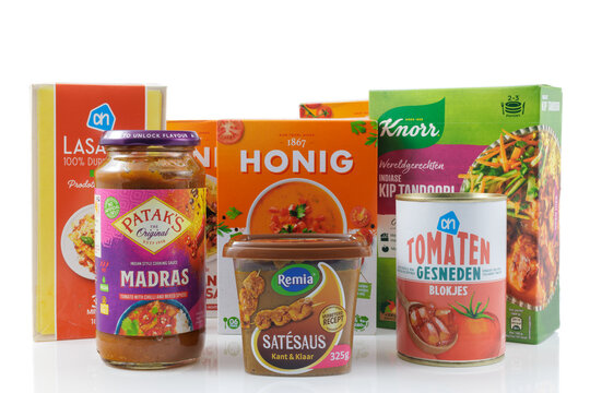 Dutch meal mixes and ready made sauces of the brands Knorr, Honig, Patak, Remia and AH in Dieren, The Netherlands on October 27, 2023