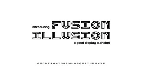 Simple 3d futuristic alphabet typography font vector for logo and branding	