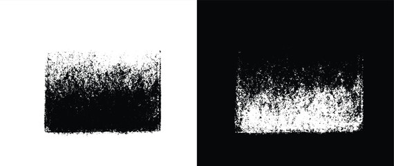Charcoal pencil textures vector on white and black background - obrazy, fototapety, plakaty