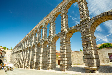 Segovia roman aqueduct, Spain	 - obrazy, fototapety, plakaty