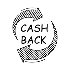 Money Back Guarantee illustration in black style