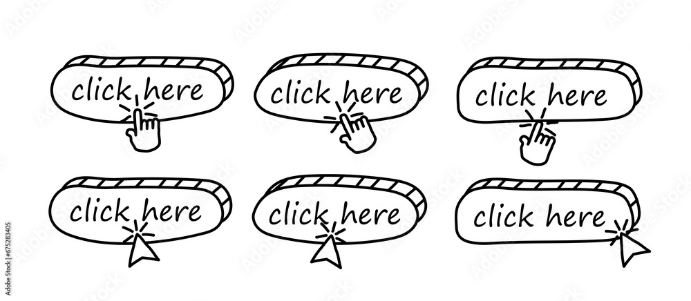 Poster set of vector modern web buttons in modern color