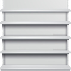 Front view Gondola on Supermarket Product shelves counter design © Hamza