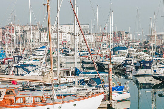Boats in Ramsgate Harbour, Kent, United Kingdom
