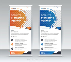 Business marketing x stand rollup pullup signage retractable banner design