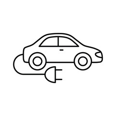 car ecology vector icon electric car sign 