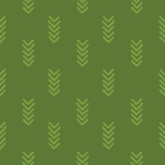Seamless pattern with green arrows
