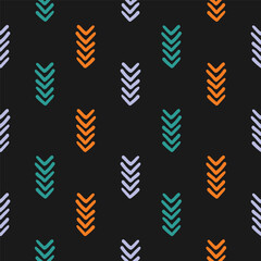 Seamless pattern with colorful arrows