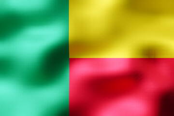 Obraz premium Benin - textile flag - 3d illustration
