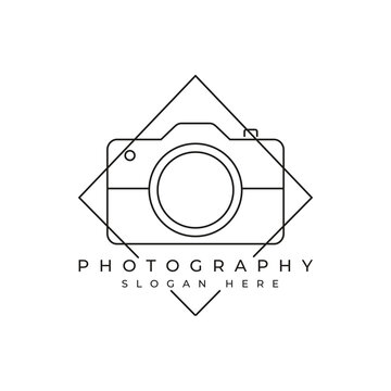 Photography digital technology professional photographic studio minimal logo design graphic vector