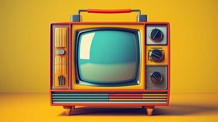 Vibrant Color Retro Tv background