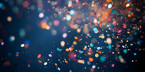 Luxury Nightclub Celebration with Shiny Confetti,Bright Festivity and Glittering Particles,AI Generative 