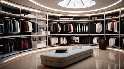 Modern man wardrobes, Dressing room.