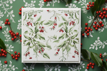 christmas card thank you card concept. AI generated.