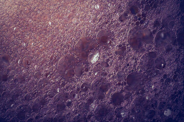 Macro shot of bubbles in water