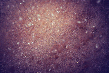 Macro shot of bubbles in water