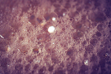 Macro shot of bubbles in water