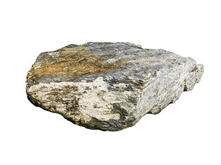 Stone Rock Mountain cliff Isolated on White Background, Large Boulder Granite Pile Nature Landscape, Texture Big rocky, Texture Platform Shelf Ledge Stage Mockup Display Product, Mineral Ancient.