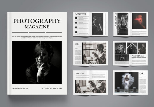 Photography Magazine Template Design Layout