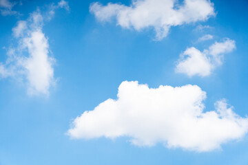 Naklejka na ściany i meble Blue color sky with white cloud background