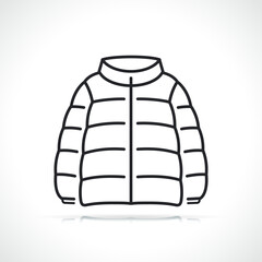 puffer jacket or coat icon - 675296005