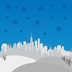 winter season background vector illustration