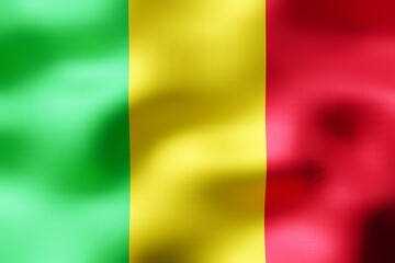 Fototapeta premium Mali - textile flag - 3d illustration