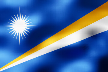 Obraz premium Marshall Islands - textile flag - 3d illustration