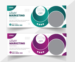 Unique Facebook Cover Design Template , Creative Design and Colorful Layout .