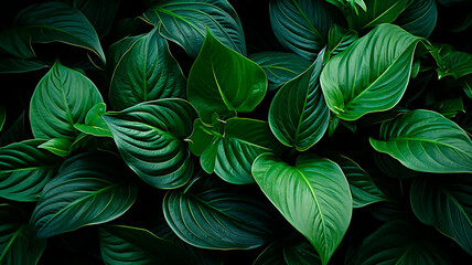 green tropical background. green leaves.